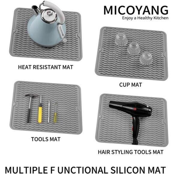 Silicone Dish Drying Mat Multiple Usage,Easy clean,Eco-friendly,Heat-resistant - Picture 4 of 7